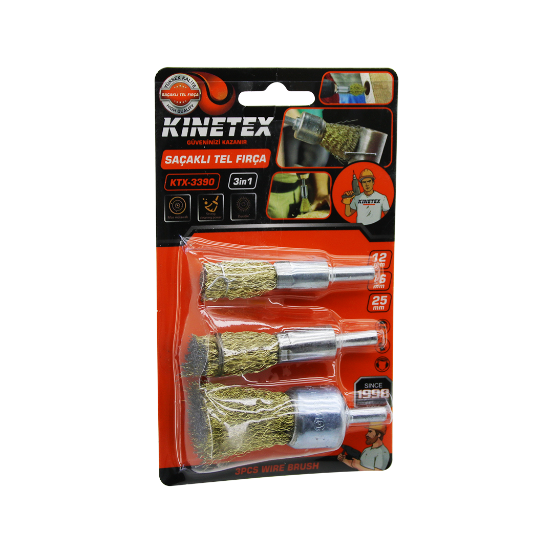 Saçaklı Tel Fırça Matkap Uyumlu 12mm 16mm 25mm