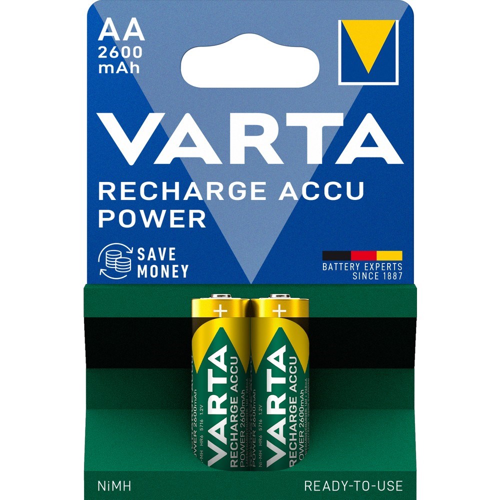 Şarj Edilmiş AA Kalem Pil, 2600mAh Kapasite