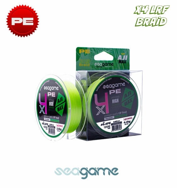 Seagame X4 Aji Max 0.5Pe 125m Fluo Green LRF İp Misinası