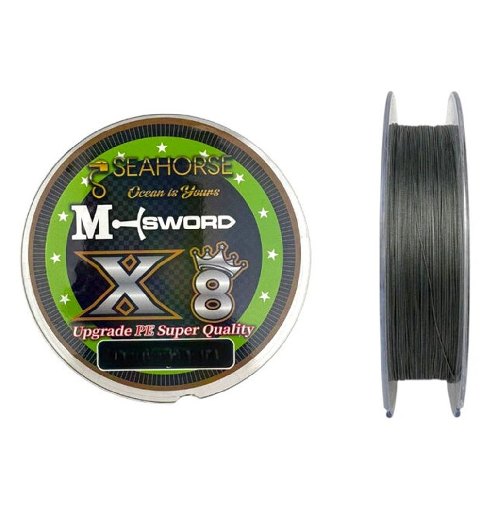 Seahorse M-Sword x8 300m Gri İp Misina  - 0.16MM