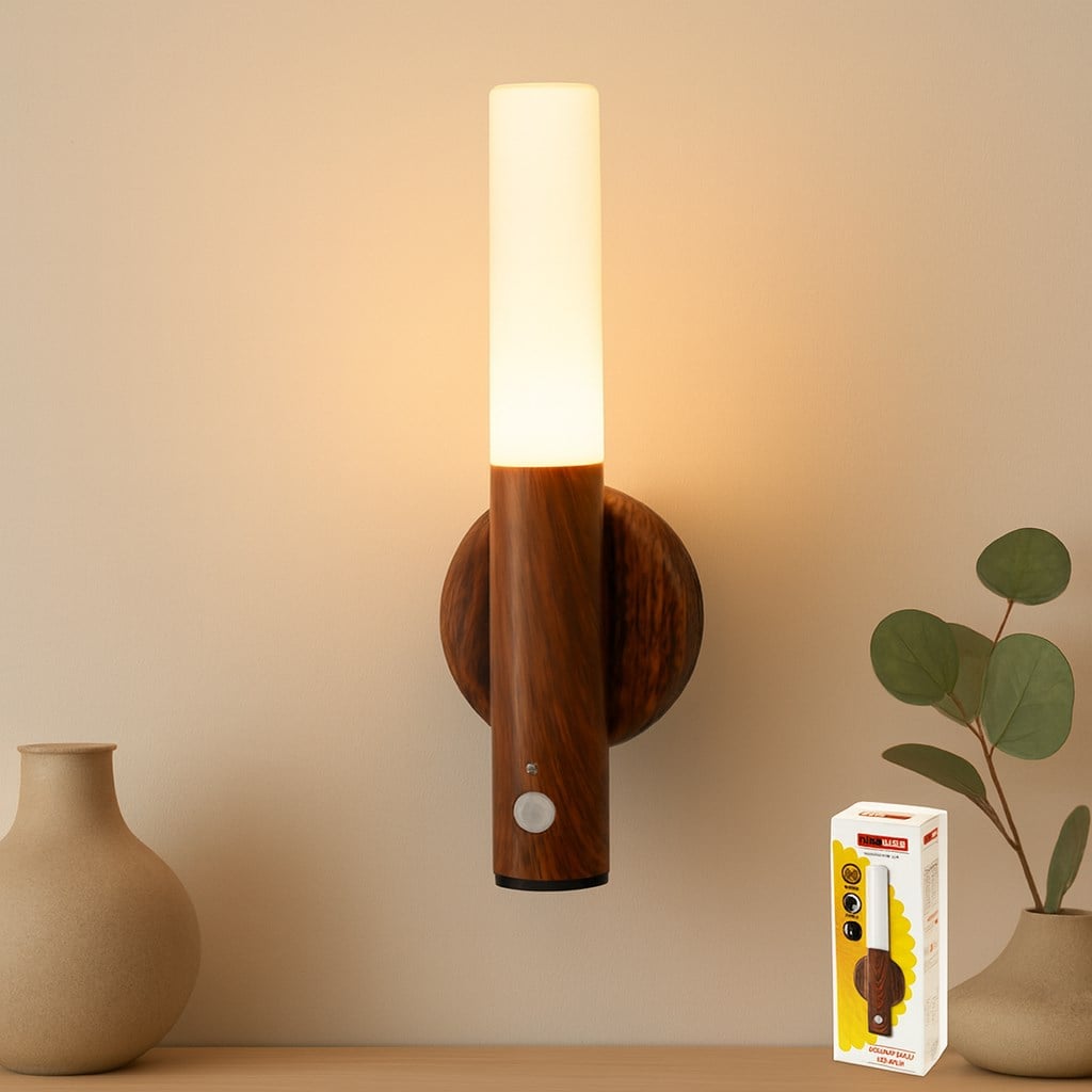 Sensörlü Type-C Şarjlı Günışığı LED Aplik Lamba 1W