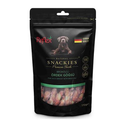 Snackies Natural Brokolili Ördek Göğsü Tahılsız Köpek Ödül Çubuğu 170 Gr
