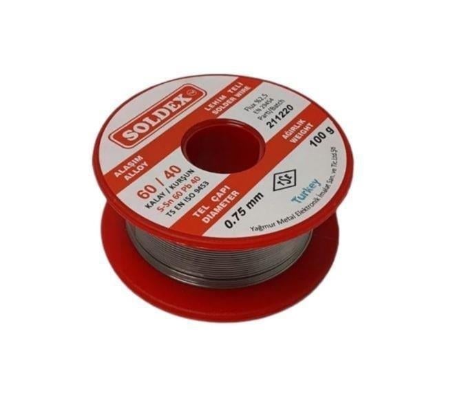 Soldex 100g 0,75mm Lehim Teli (%60 Kalay / %40 Kurşun)
