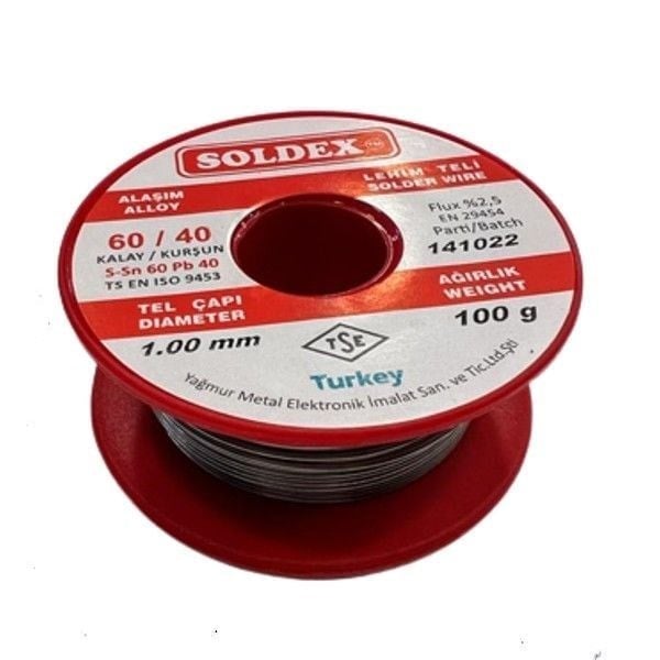 Soldex 1mm 100g Lehim Teli %60 Kalay / %40 Kurşun