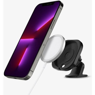 Spigen Mag Fit MagSafe Uyumlu Araç İçi Telefon Tutucu - Kablosuz Şarj Cihazı