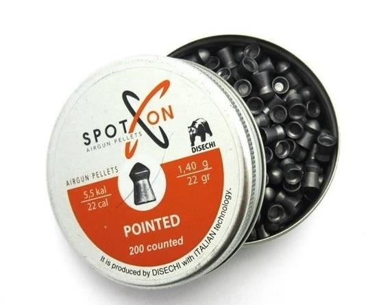 Spoton Pointed 22 Grain 5,5 mm Havalı Saçması 200 Adet