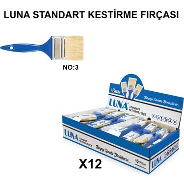 Standart Kestirme Fırçası No 3 12 Adet Toptan Set