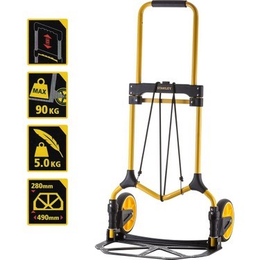 Stanley Katlanır El Arabası - 90 Kg Kapasite ve Hafif Tasarım