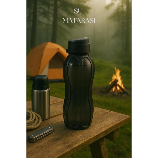 Suluk & Su Şişesi & Sporcu Matara Füme 1 lt