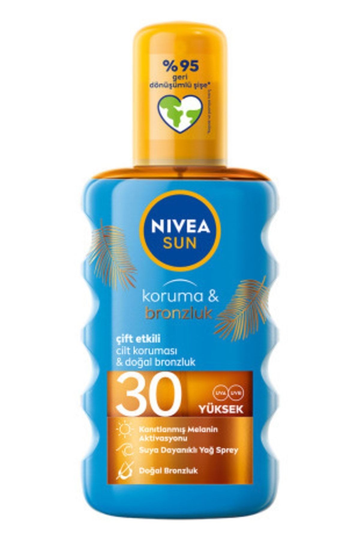 Sun Güneş Koruyucu Krem & SPF+30 Uva+uvb Bronzluk Artirici Yağ Spreyi 200ML