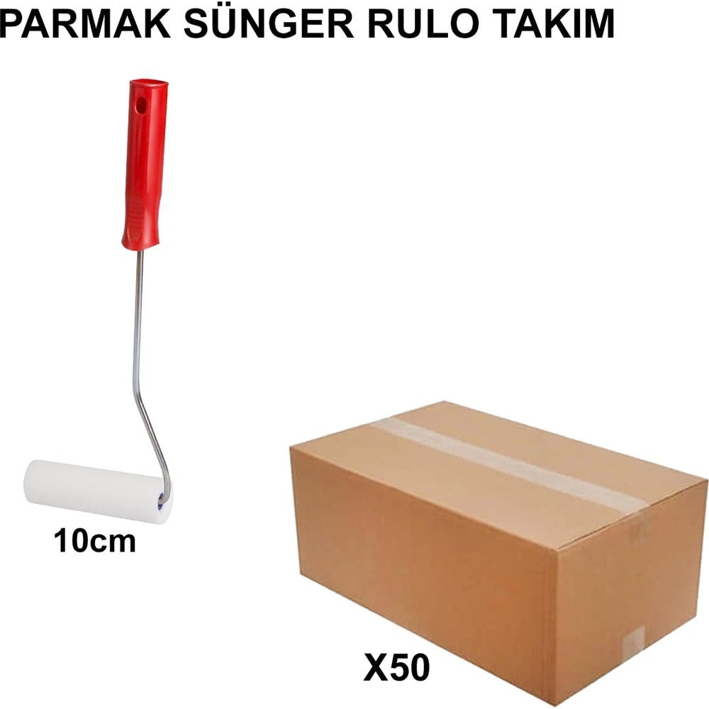 Sünger rulo takımı, 10 cm, 50 adet, kaliteli malzeme