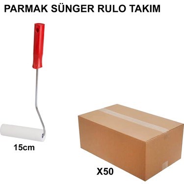 Sünger rulo takımı, 15 cm, 50 adet, kaliteli malzeme