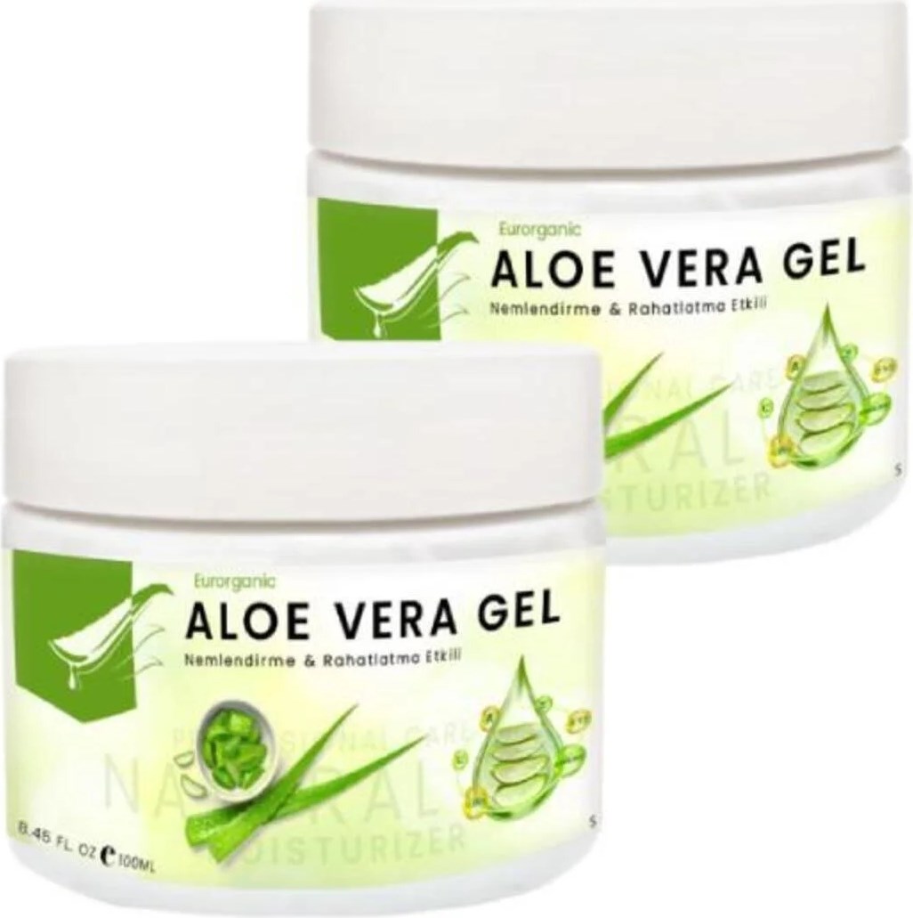 Süper Eurorganic Aloe Vera Jel Cildiniz Için Ferahlama ve Nem Dokunuş 100 ml x 2 Adet