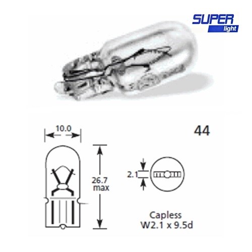 Super Light T15 Dipsiz Halojen Park Ampulü 12v 5W 1 Adet