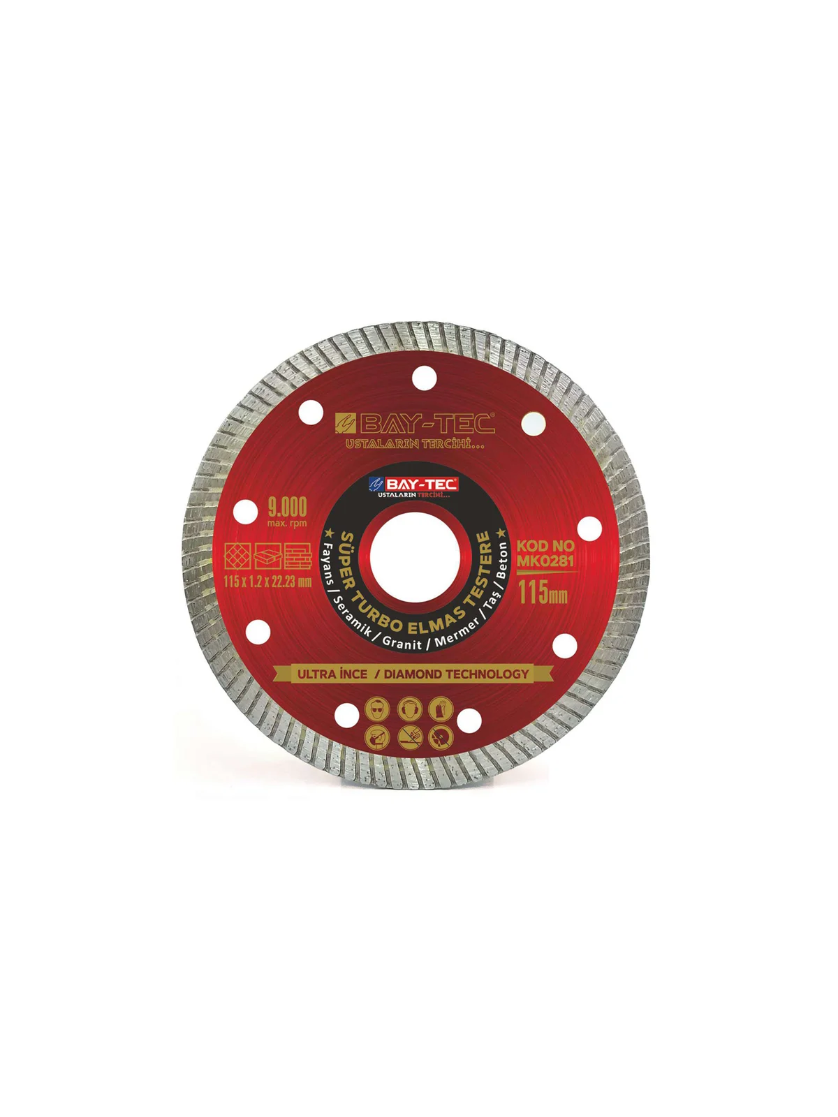Süper Turbo Elmas Testere 180 mm MK0282