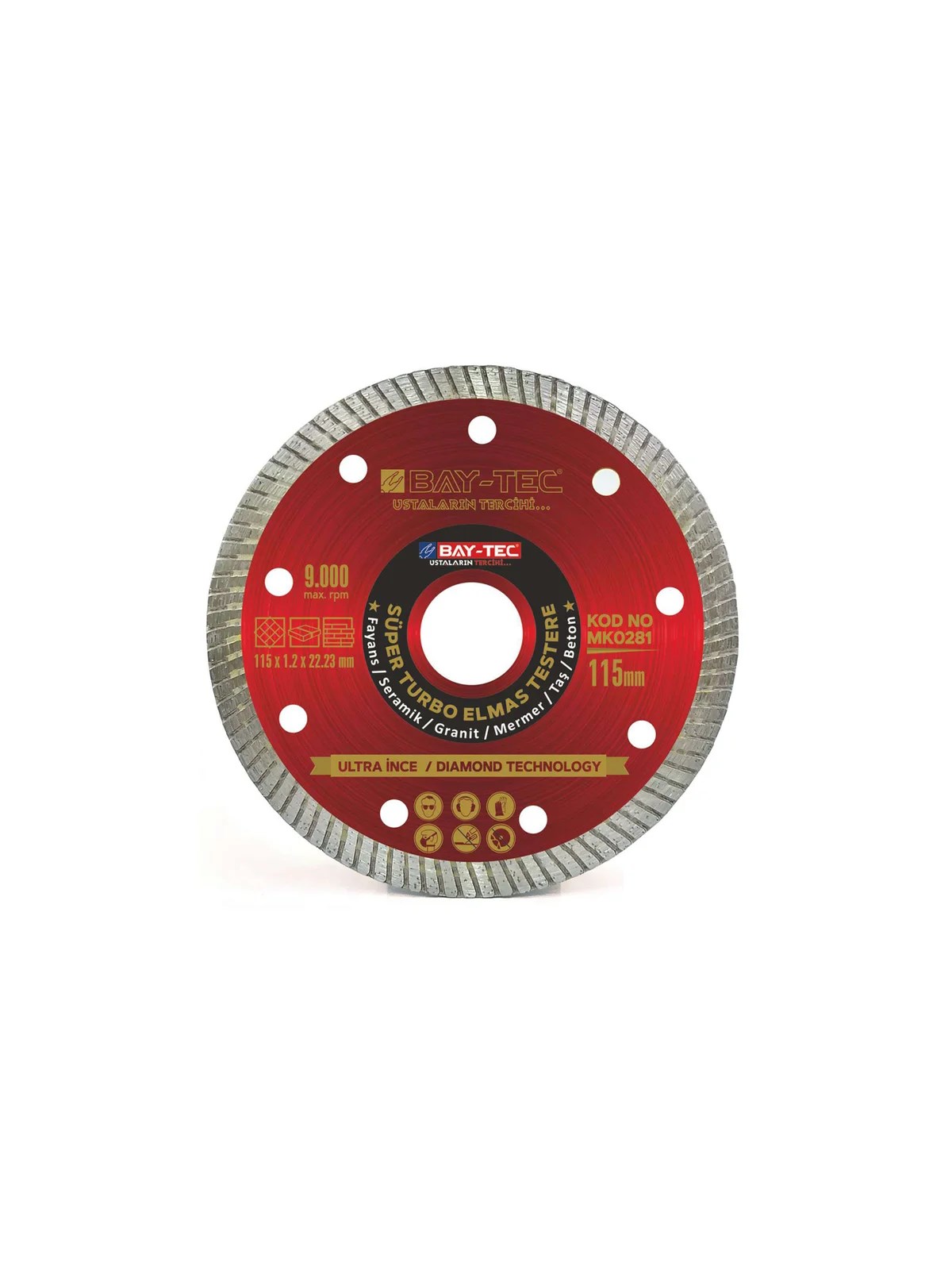 Süper Turbo Elmas Testere 180 mm MK0282