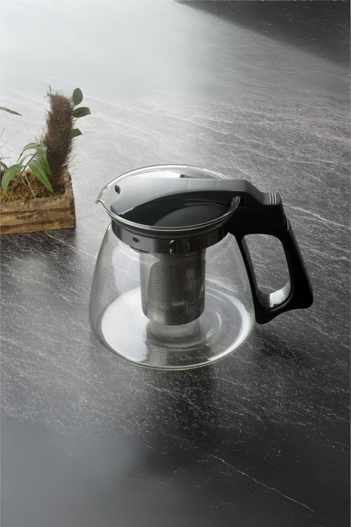 Süzgeçli Cam Demlik 1100 ml