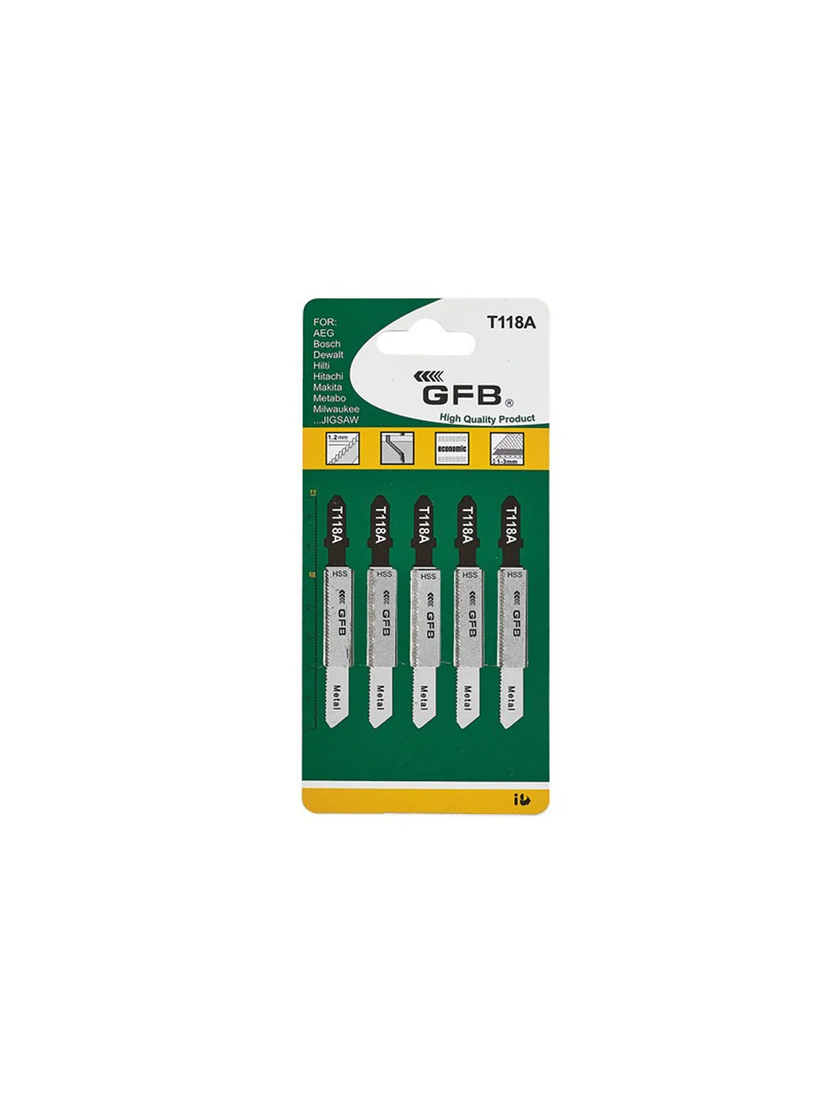 T118A Metal Dekupaj Testere Ağzı GFB2250 (5'li Paket)
