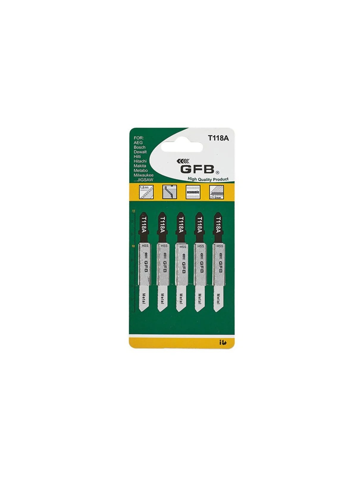 T118A Metal Dekupaj Testere Ağzı GFB2250 (5'li Paket)