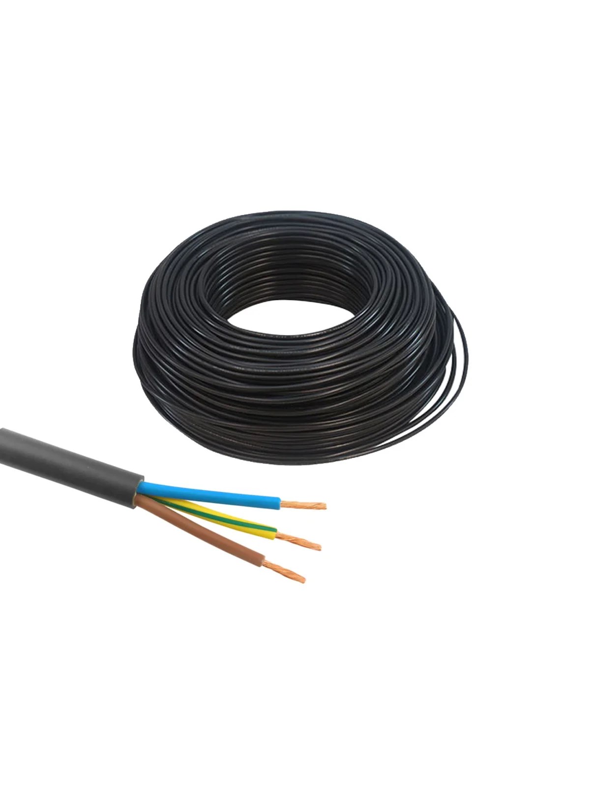 TTR Kablo Siyah 3x0.75 mm H05VV-F