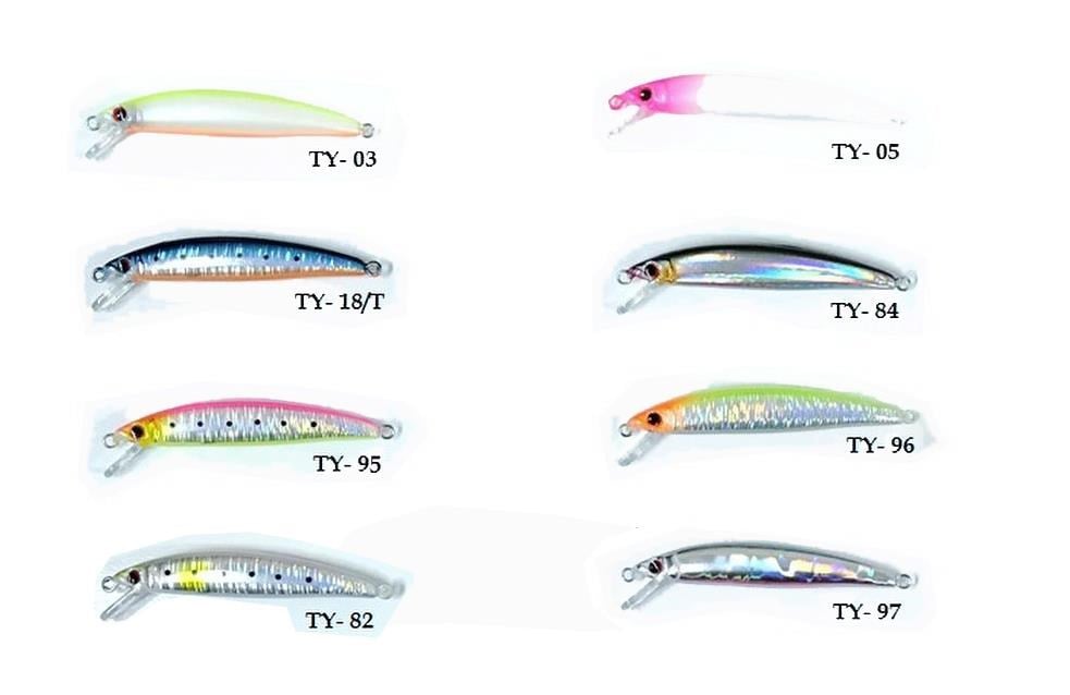 TURKO 70mm 3,8gr Kurşun Arkası Rapala Maket Balık - RENK KODLARI - TY-05