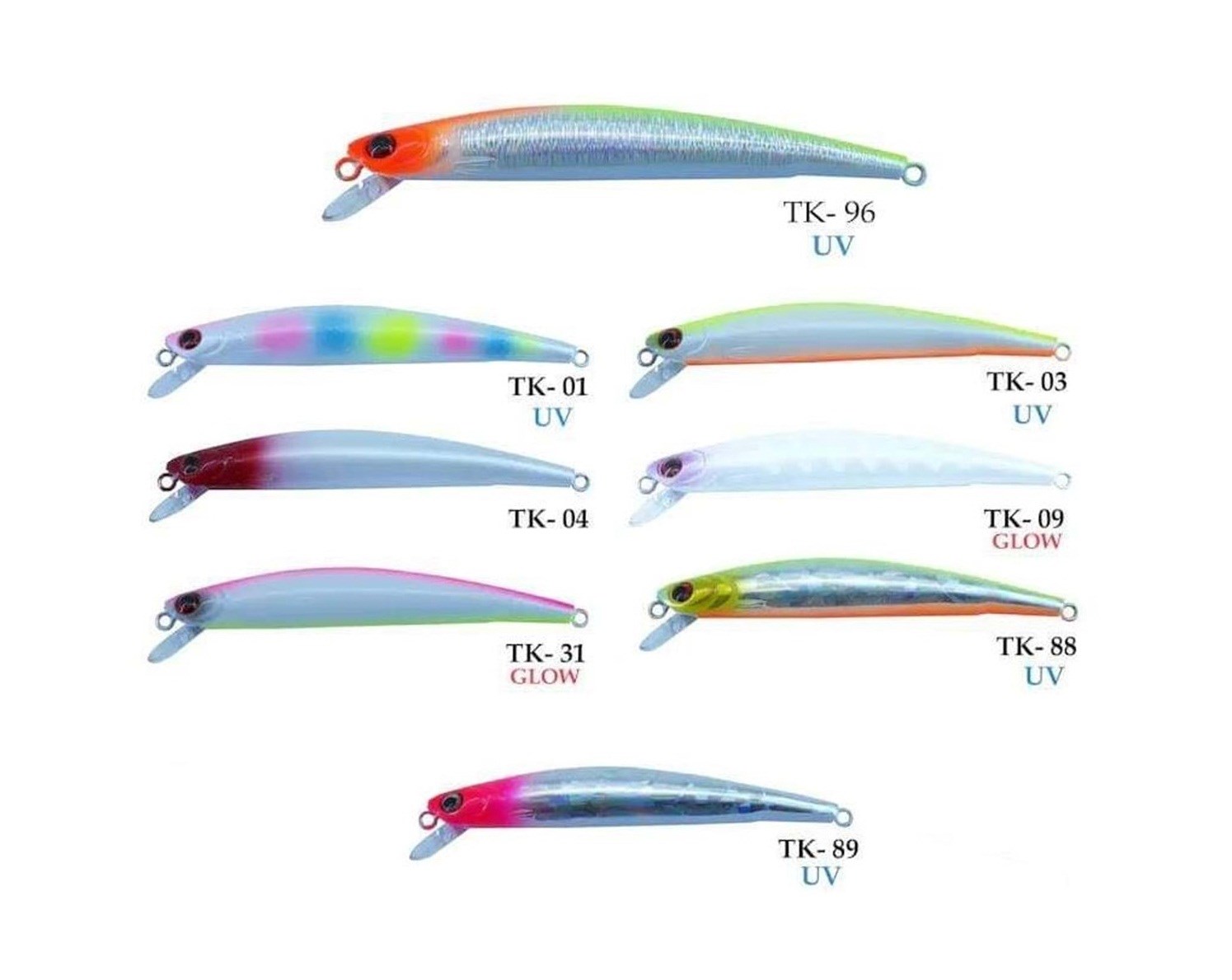 TURKO 90mm 5,4gr Kurşun Arkası Rapala Maket Balık - RENK KODLARI - TK-03