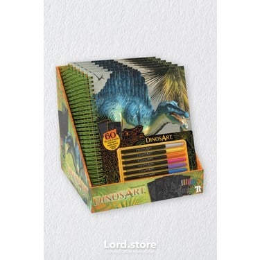 Taros Kırtasiye LORDSTORE513 Dinosart Siyah Sayfalı Boyama