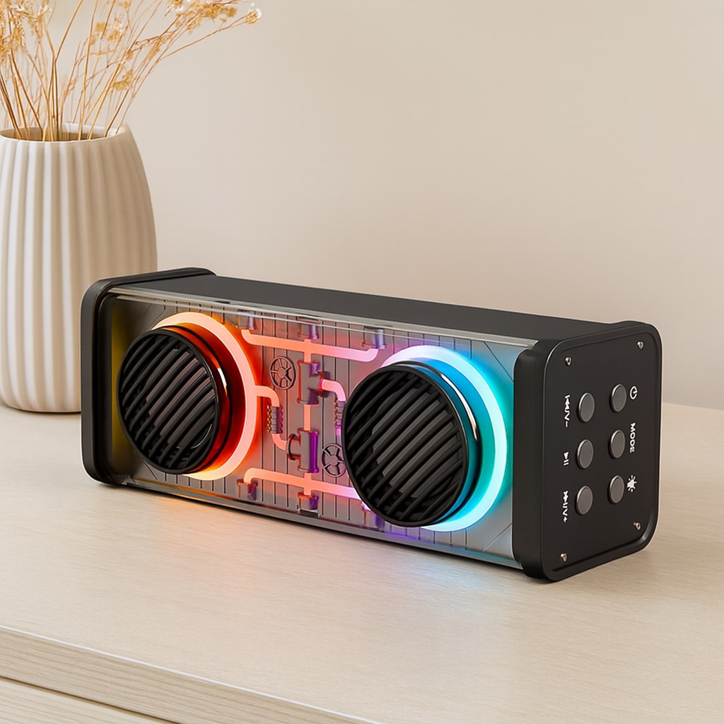 Taşınabilir Bluetooth Hoparlör 20W USB Şarjlı Işıklı