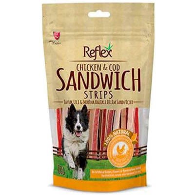 Tavuk ve Morina Balıklı Sandviç Lokma Köpek Ödülü 80 Gr