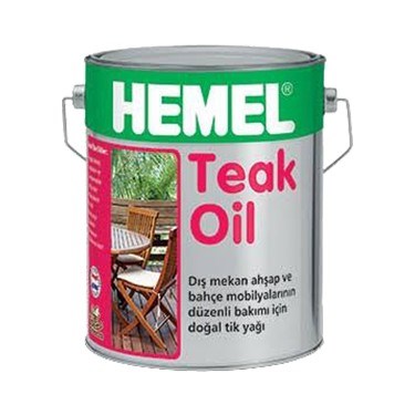 Teak rengi deck yağı, 2,5 litre, ahşap koruma için ideal