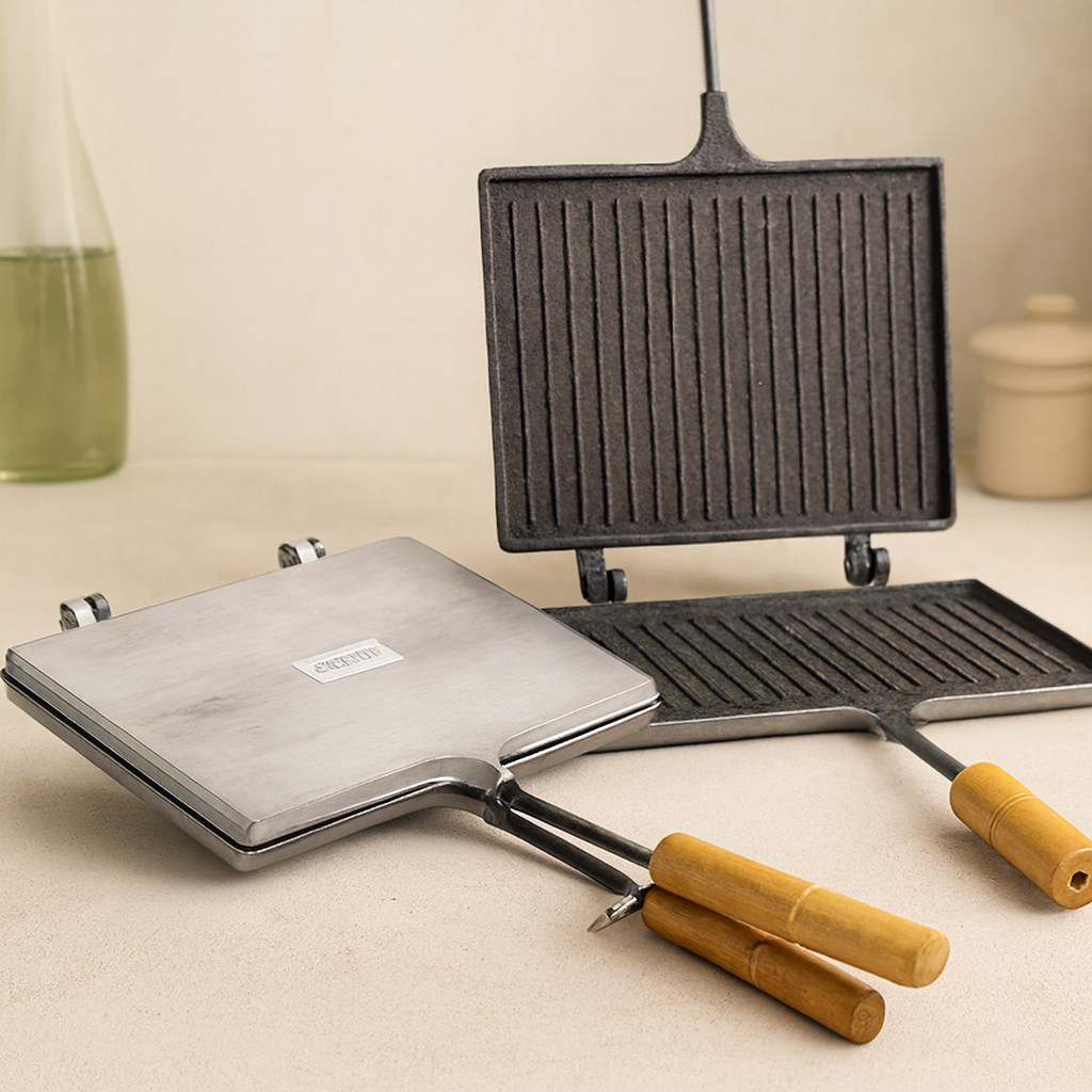 Teflon Kaplamalı El Tost Makinesi