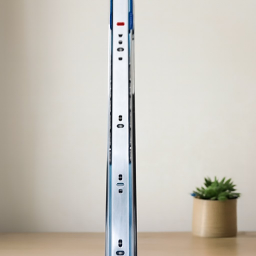 Teleskopik Bilyalı Çekmece Rayı 43x500 mm Frenli Takım