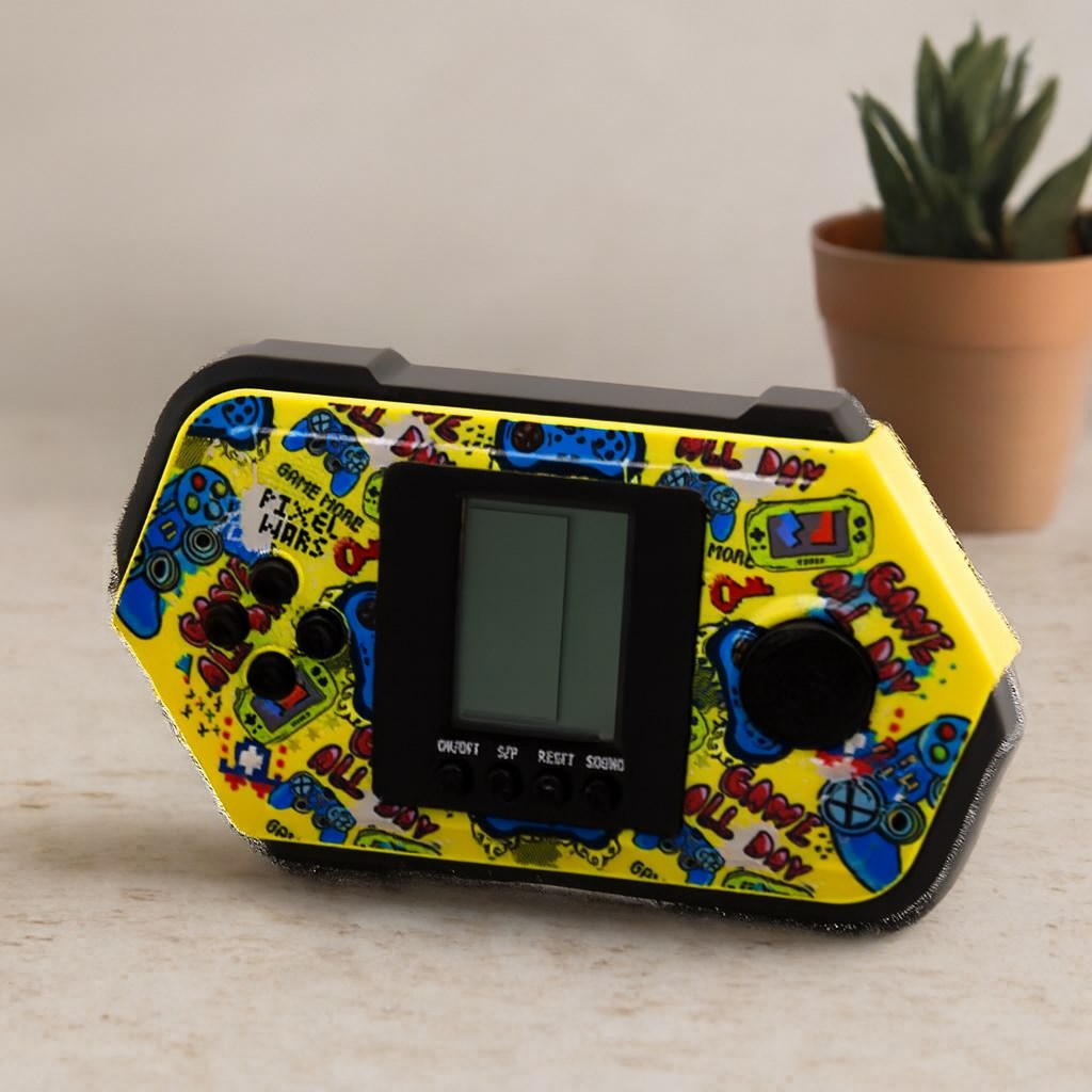 Tetris Brick Game Pilli Elektronik Oyun - Altıgen Model (Level & Skor Ekranlı)