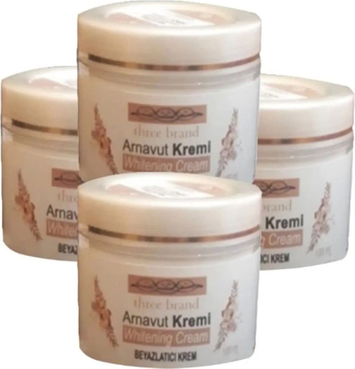 Three Brand 4lü Adet Arnavut Kremi Whitens Cream Tümbölge  Kremi 100 ml