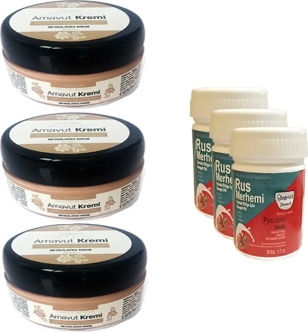 Three Brand Arnavut Kremi 3 Adet + Rus Merhemi 50 ml 3 Adet