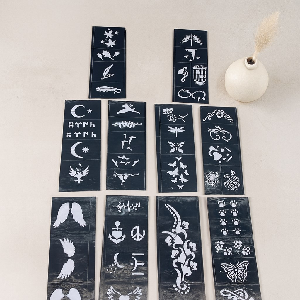 Tüp Kına Desen Şablonu 8x20 cm