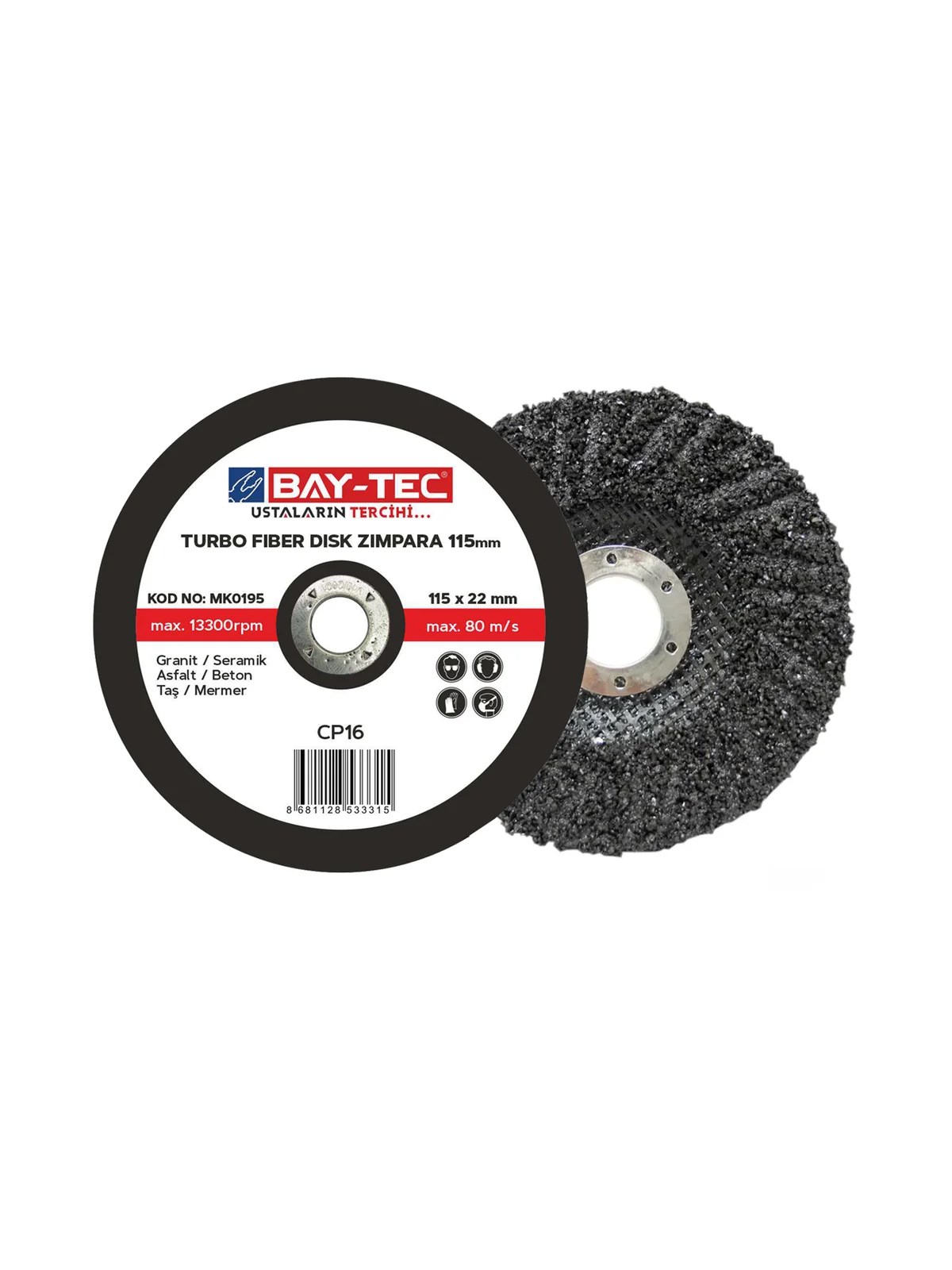 Turbo Fiber Disk Zımpara 180 mm MK0196
