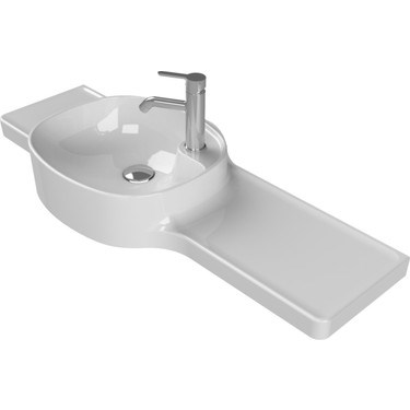 Turkuaz Seramik Harmony 100 cm Etajerli Lavabo (Soldan