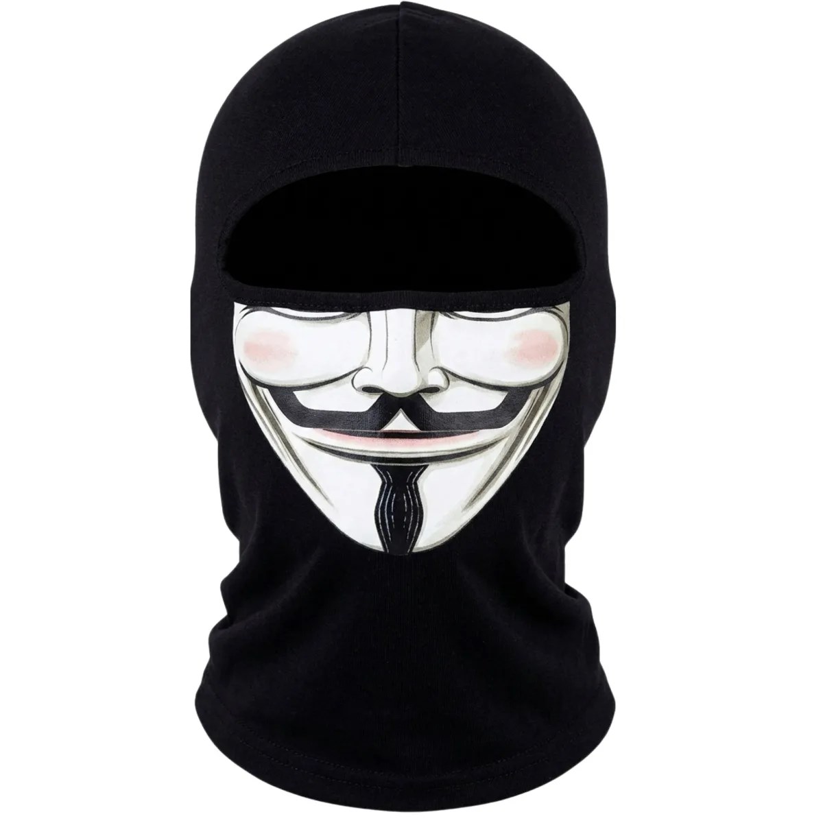 Unisex Anonymous Baskılı Balaklava 1 Adet Tek Beden Viskoz Kask İçi Motosiklet Maskesi