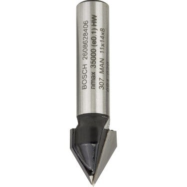 V-Kanal Freze, 8 x 11 x 45 mm, Yüksek Hassasiyet