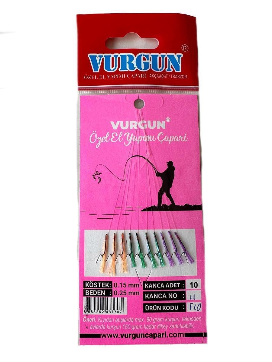 VURGUN 80gr 10 iğneli Üç Renkli Renkli Organze Çapari