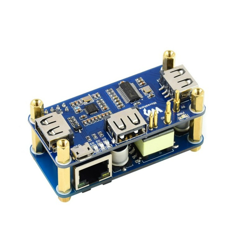 Waveshare Pi Zero Uyumlu PoE Ethernet/USB Hub HAT
