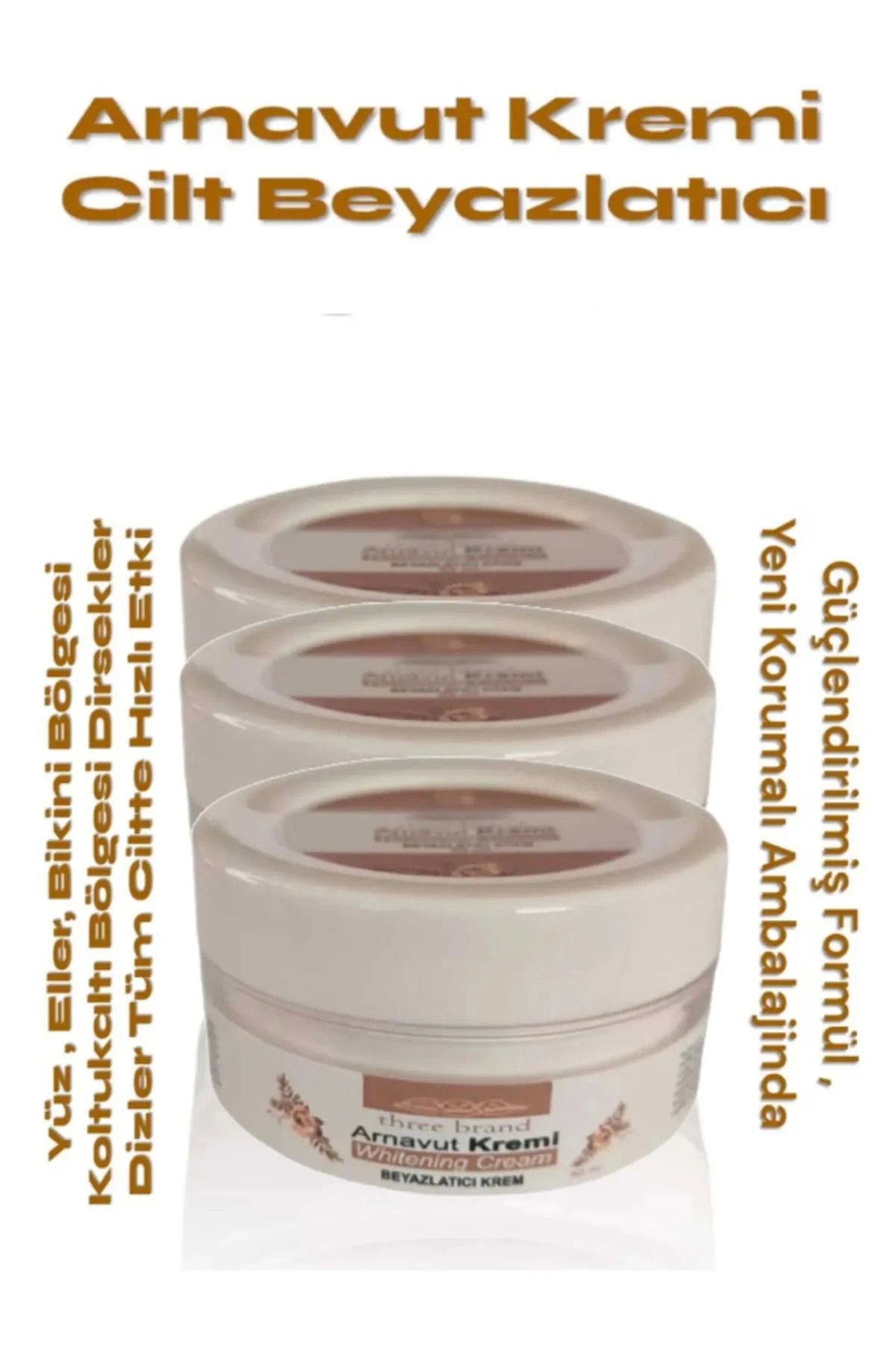 Whitening Cream Arnavut Kremi ,Aklık, Beyazlatıcı Krem 100 ml X 3 ADET