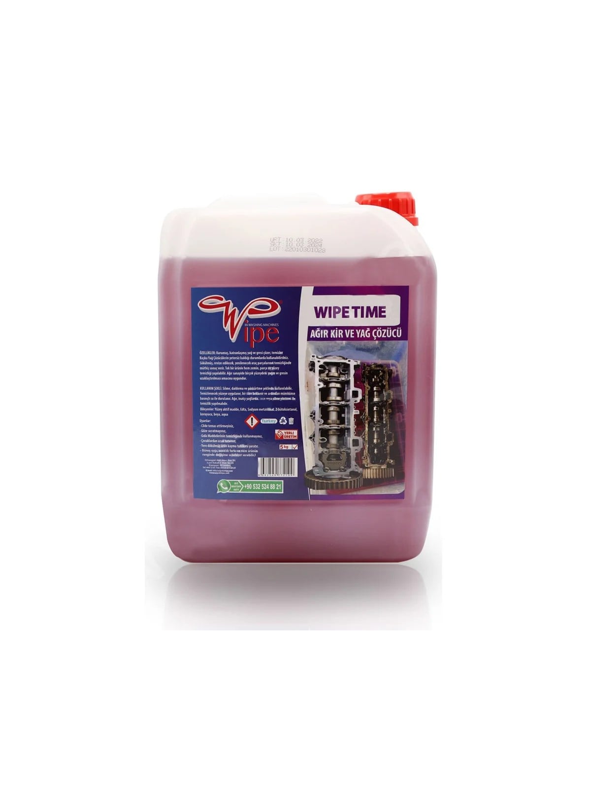 Wipe Time Ağır Kir ve Yağ Çözücü Sprey 5 Kg