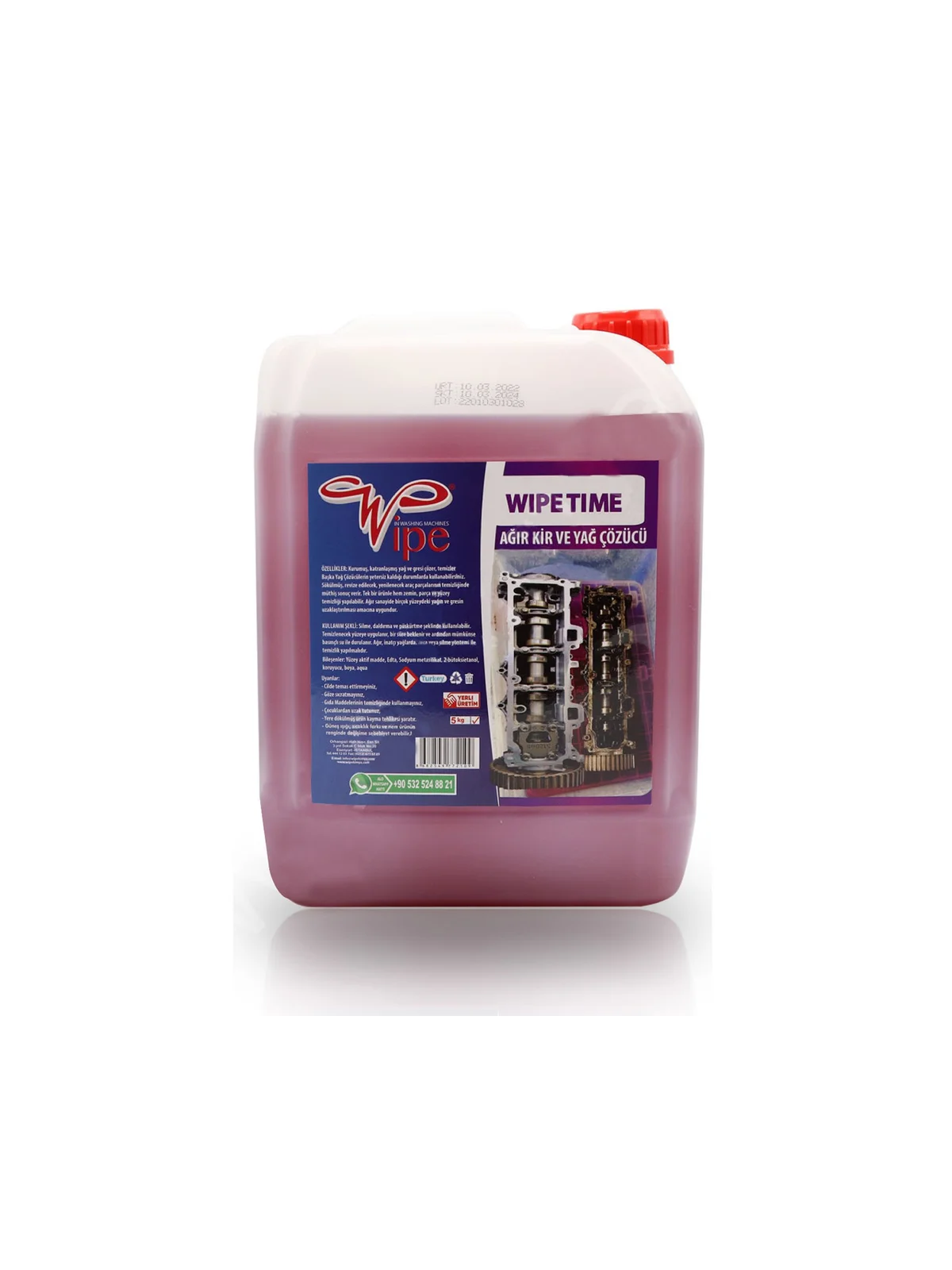 Wipe Time Ağır Kir ve Yağ Çözücü Sprey 5 Kg