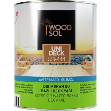 Woodsol Unideck Su Bazlı Ahşap Deck Yağı 0000 Clear 0.75