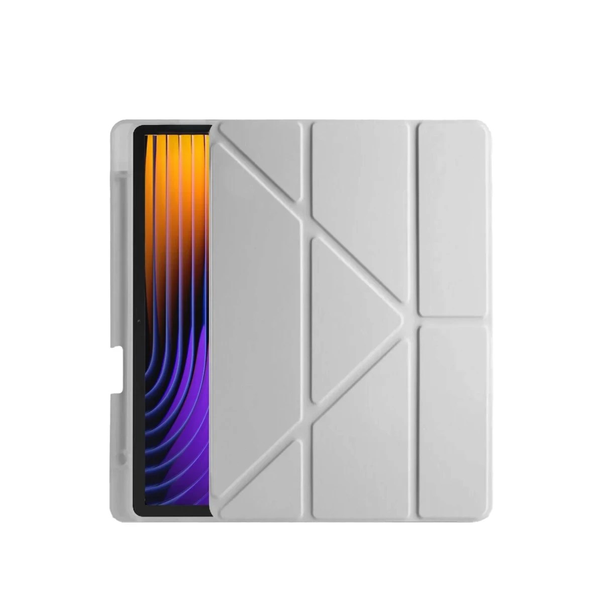 Xiaomi Pad 7 Pro Kılıf Kalemlikli Mars Tablet Kılıfı - Gri