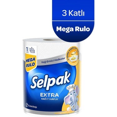 Yağ Emici ve Dayanıklı Mutfak Kağıt Havlu 1 Rulo