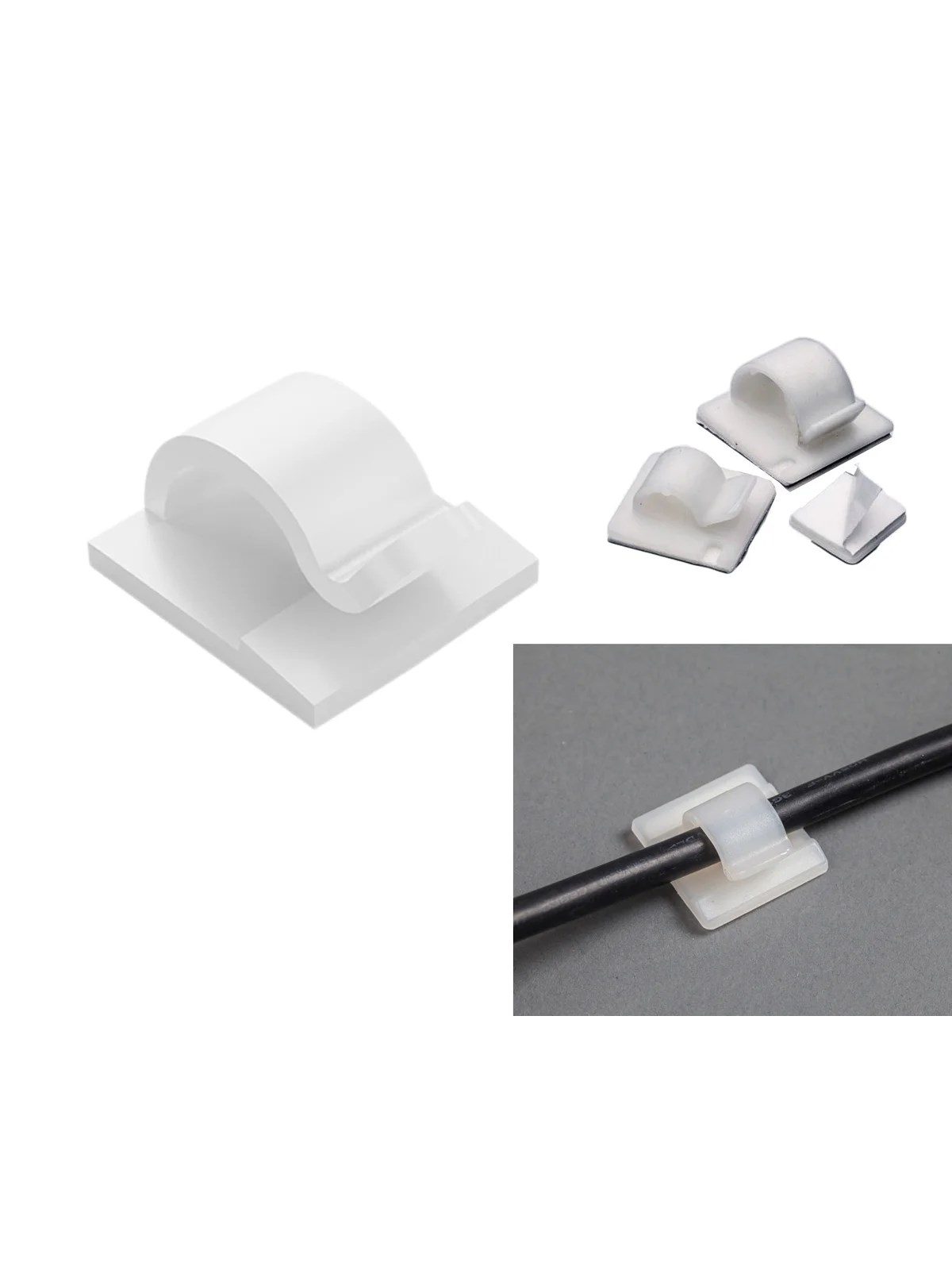 Yapışkanlı Kablo Klips 13x16mm 88005