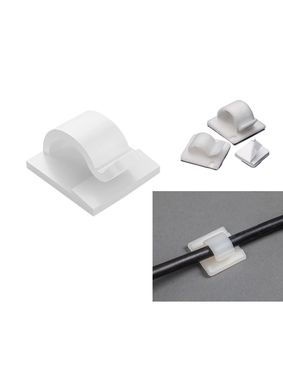 Yapışkanlı Kablo Klips 13x16mm 88005